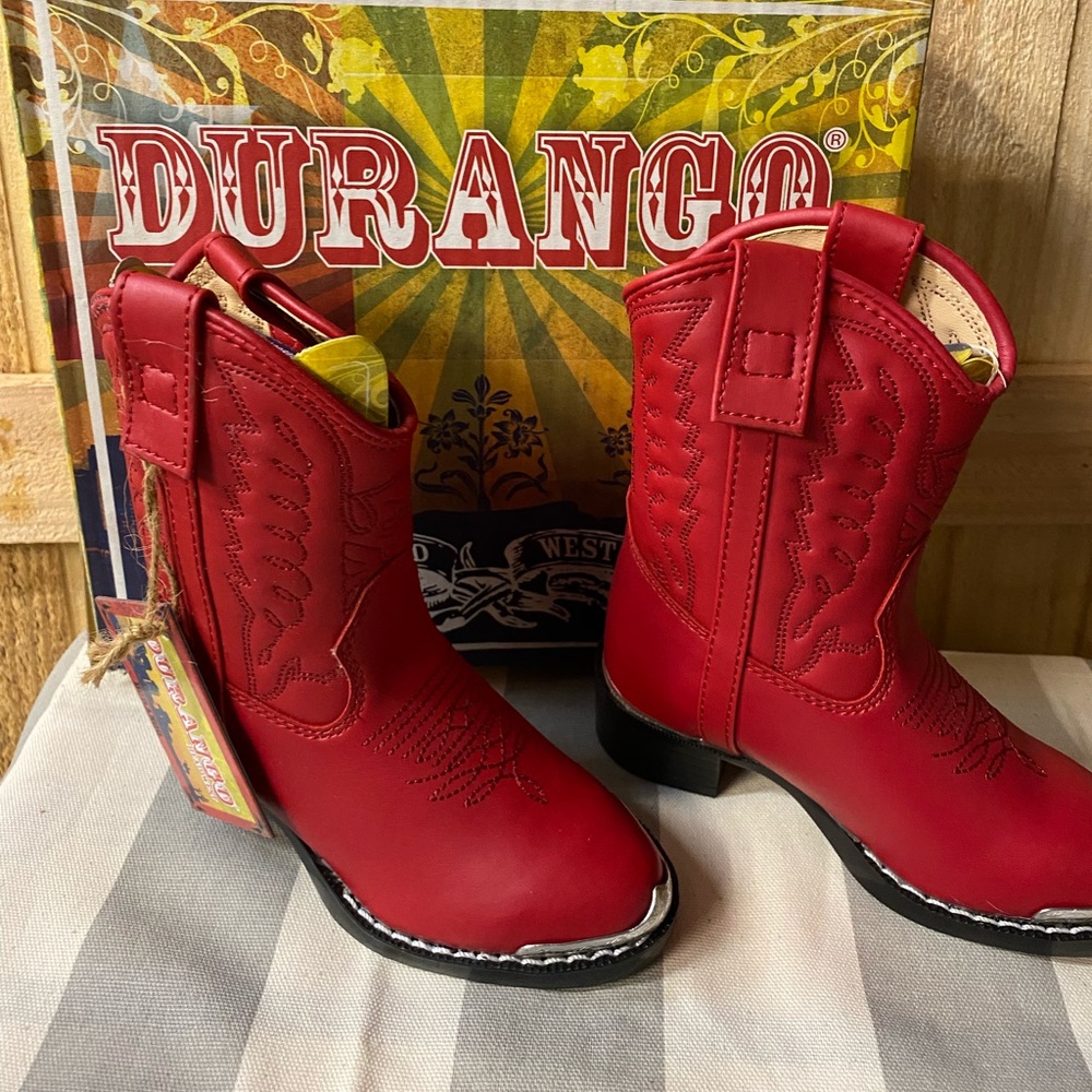Adorable red cowboy boots for your little one.